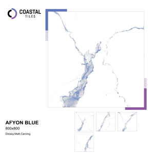 Carreaux de porcelaine gris AFYON 800x800mm 32X32 de qualité supérieure, finition brillante, brillante, mate, polie - Product Image 3