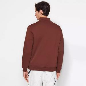 Sudadera de cuello redondo de nueva moda lisa con logotipo personalizado al por mayor, sudaderas de media cremallera de nueva moda - Product Image 2