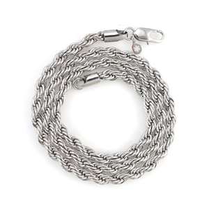 <b>Silver</b> 6MM Rope Chain <b>and</b> <b>Bracelet</b> Fashion Jewelry <b>Set</b> Bundle - Product Image 6