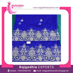 Rajgadhia Exports - Pañuelo George con Cuentas para Mujer, Turbante Africano Nigeriano, Popular en India, de Seda, Elegante y Moderno - Product Image 3