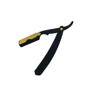 Navaja de Afeitar Profesional de Primera Calidad con 10 Cuchillas, Afeitadora Manual para Hombre, Calidad de Salón, Afeitado Profesional, Negra, Suave - Product Image 1