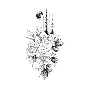 Pegatinas de <span class=keywords><strong>tatuaje</strong></span> desechables a prueba de agua XQB para mujeres flor negra <span class=keywords><strong>media</strong></span> <span class=keywords><strong>manga</strong></span> pegatina de <span class=keywords><strong>tatuaje</strong></span> temporal - Product Image 5