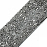 Barre de billette de modèle de goutte de pluie en acier Damas faite à la main personnalisée longueur totale 12 pouces largeur 2 pouces épaisseur 5mm