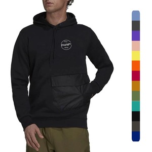 Sudadera con capucha francesa de algodón negro de alta calidad con logotipo personalizado de 500GSM para hombre, ropa deportiva de talla grande, Jersey, Sudadera con capucha de gimnasio para hombre - Product Image 1