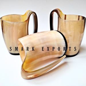 Chope à bière en corne naturelle de qualité supérieure, fabriquée à la main, solide, écologique, style vintage, légère, durable, pour la maison, le bar, les fêtes - Product Image 1