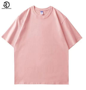 เสื้อยืดผู้ชายผ้าฝ้ายแท้รุ่นเฮฟวี่เวต300กรัมครึ่งแขนตกไหล่สีทึบแขนสั้น - Product Image 3