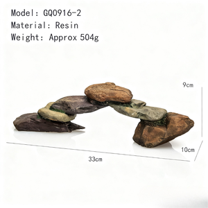 Pierres de ruisseau artificielles Aquarium Spécial Aménagement Paysager Bord De Rivière Pierre Décoration Ensemble Jardin Paysage Résine Usine Nouvel Ornement - Product Image 4