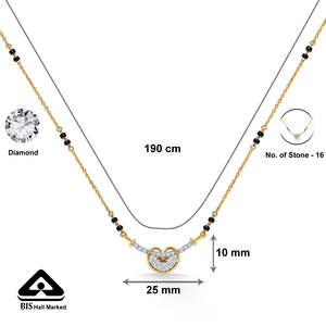 Mangalsutra de Oro y Diamantes Brillantes para Mujer - Joyería Cultural Moderna - Product Image 5