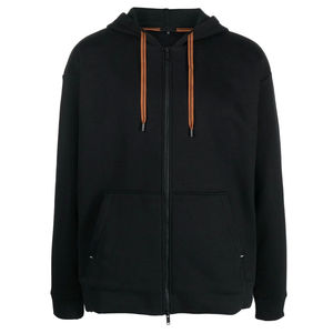 เสื้อฮู้ดดี้ผู้ชายพรีเมียมลำลอง ผ้าฝ้าย 100% ซิปปักลาย ทรงหลวม สไตล์ฤดูใบไม้ร่วง ผลิตตามแบบ ODM สำหรับการสวมใส่ทุกวันอย่างมีสไตล์ - Product Image 1