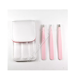 ชุดแหนบสแตนเลส3ชิ้นสีโรสโกลด์อุปกรณ์ดูแลผิวสำหรับดูแลผิว - Product Image 5