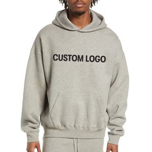 Sweat-shirts à capuche en coton surdimensionnés personnalisés pour l'automne, pull-over unisexe, en gros, tailles grandes pour hommes - Product Image 2