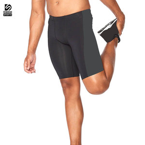 Stretchable Lightweight Canvas Mid Running Sports Gym <b>Short</b> Pants Custom Logo Breathable Athletic <b>Compression</b> Men <b>Shorts</b> Pockets - Product Image 3