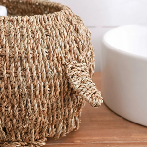 ตะกร้าเก็บหญ้าทะเลรูปทรงช้างภาชนะสานด้วยมือดีไซน์ใหม่จากเวียดนาม - Product Image 3