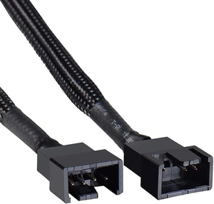 블랙 슬리브 꼰 팬 분배기 케이블 Y 분배기 컴퓨터 PC 팬 용 1 ~ 2 변환기 전자 전원 케이블 - Product Image 5