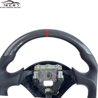 Volant de course Ever-Carbon ECR Hotsell en fibre de carbone à fond plat rouge, prix usine, pour INTEGRA Coupé DC5