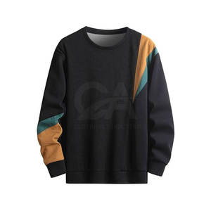 Venta directa de fábrica Hombres Sudadera Diseñe su propia sudadera de bloque de color en blanco liso con manga larga - Product Image 1