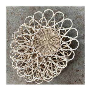 Mantel Individual de ratán hecho a mano colorido para decoración de boda-Mantel Individual de cargador de ratán tejido ecológico para sostener el plato - Product Image 6