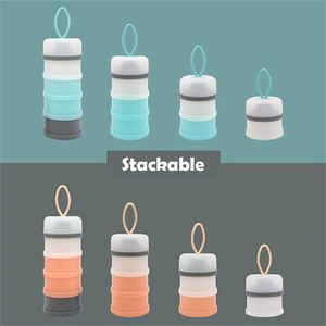 Distributeur de formules Distributeur de <span class=keywords><strong>lait</strong></span> en poudre pour bébé Boîtes de céréales essentielles blanches Toddle Baby Snacks Boîte de rangement des aliments - Product Image 3