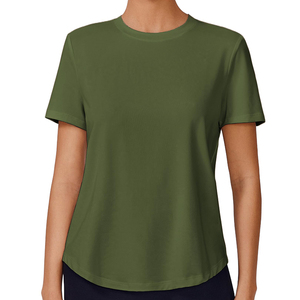 Nouvellement arrivé élégant produit personnalisé vêtements de sport et respirant Ultra doux au toucher meilleur T-shirt en tissu polyester pour femmes - Product Image 1