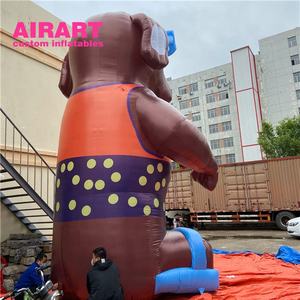 Poupée <span class=keywords><strong>gonflable</strong></span> de <span class=keywords><strong>chien</strong></span> de dessin animé d'activité d'été, mascotte géante <span class=keywords><strong>gonflable</strong></span> carrée de chiot de surf <span class=keywords><strong>pour</strong></span> décoration carrée de vue de plage - Product Image 3