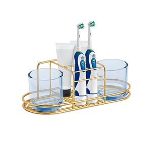 แก้วน้ำสแตนเลสสีทองทองเหลืองสีทองผลิตภัณฑ์ห้องน้ำสไตล์โมเดิร์นและอุปกรณ์เสริมจำนวนมาก - Product Image 3