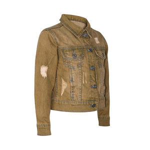 Chaqueta Vaquera de Mezclilla con Botones Extra Grande para Mujer, Estilo Casual, Ropa de Abrigo para Otoño, Chaqueta Vaquera Informal OEM para Damas - Product Image 4