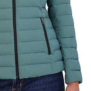 Manteau matelassé en coton matelassé avec fermeture éclair pour femme, vêtements d'extérieur rembourrés respirants, veste d'hiver chaude pour femme - Product Image 6