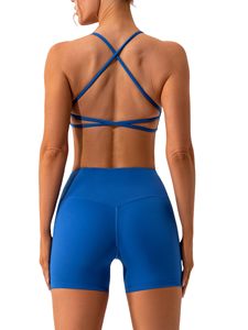 Nouvelle arrivée Ensembles d'entraînement de gymnastique de qualité supérieure pour femmes 2 pièces Shorts de yoga taille haute Ensembles de soutien-gorge de sport pour la course à pied - Product Image 2