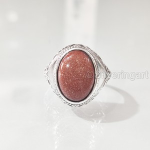 Bague pour homme en argent sterling 925, pierre de soleil naturelle, toutes tailles, style ottoman vintage, cadeau de Noël, bijoux pour grossistes - Product Image 1