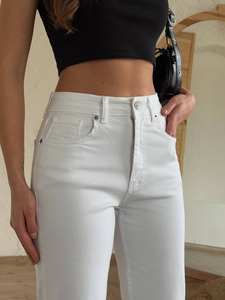 Jeans en denim pour femmes, de haute qualité, confortables, respirants, tissu extensible, écologiques, styles décontractés, polyvalents, vente en gros - Product Image 4