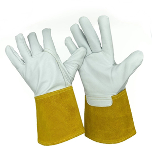 Nuevos guantes de soldadura de cuero de piel de cabra negra de calidad superior personalizados 2025/Nuevo último diseño 2025 guantes de soldadura - Product Image 2