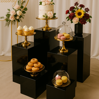 Ensemble de Cubes de Présentation en Acrylique Blanc pour Fête, Mariage, Décoration, Alimentation, Parfum, Vase à Fleurs et Présentation de Cosmétiques