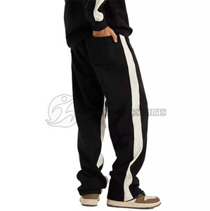 Custom Logo <b>Men's</b> High Quality Canvas <b>Joggers</b> with Side Strips Casual Style Drawstring Sweatpants <b>Cargo</b> Trouser - Product Image 3