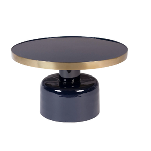 Table d'appoint enduite de poudre Accent Table d'appoint ronde meubles salon décor à la maison ferme pays salon - Product Image 1