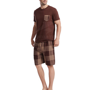 Ensemble T-shirt et short décontracté pour homme, confortable et respirant, été, tissu polyester/coton de haute qualité - Product Image 5