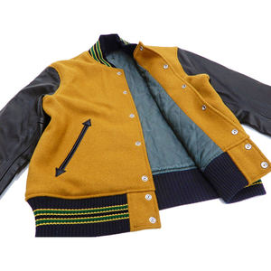 Venta al por mayor OEM personalizado invierno 100% lana Varsity chaqueta mujer 2025 chaqueta de béisbol universitaria para hombres - Product Image 4