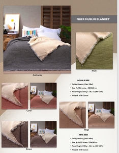 ผ้าคลุมเตียง DAFNI BIG PAZAR ผ้าฝ้าย 100% ระบายอากาศได้ดี ทอแบบแจ็คการ์ด ย้อมสีพื้น แต่งพู่หนังกลับ ขนาด 200x230 ซม. ผ้าปิเก้สำหรับฤดูร้อน น้ำหนัก 300 กรัม/ตร.ม. - Product Image 4