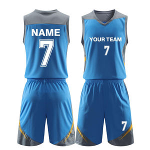 Combinaison de basket-ball réversible pour l'entraînement, vente chaude en usine, nouveaux styles, séchage rapide, uniforme de basket-ball pour hommes, 100% polyester pour les écoles - Product Image 1