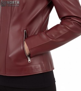 2025 taux de gros professionnel qualité supérieure vestes en peau de mouton pour les femmes dernière conception mode femme mode veste personnalisée - Product Image 3
