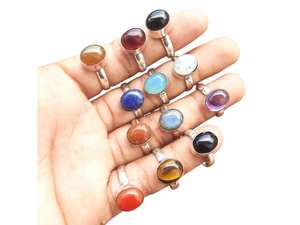 Nouvelle arrivée solide 925 argent Sterling plaqué oeil de tigre ovale lunette réglage Baho fait à la main en gros en vrac Lot bijoux fabrique - Product Image 5