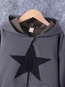 เสื้อฮู้ดซิป โพลีเอสเตอร์/คอตตอน สำหรับฤดูหนาว ปักลาย 3 มิติ ดีไซน์ดิจิทัลสั่งทำพิเศษ คุณภาพสูง สำหรับผู้ชาย กันน้ำ ระบายอากาศ สไตล์สตรีทแวร์ - Product Image 3