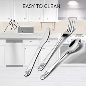 Juego de cubiertos de acero inoxidable de calidad superior aptos para alimentos de 3 piezas de cubiertos diseñados perfectos para el almuerzo, suministro al por mayor de cena - Product Image 4