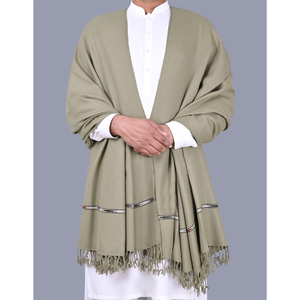 Peshawri/kashmiri dhussa ผ้าคลุมไหล่อะคริลิคแท้สีทึบผ้าคลุมไหล่ลำลองสำหรับผู้ชายของขวัญสำหรับเขา - Product Image 3