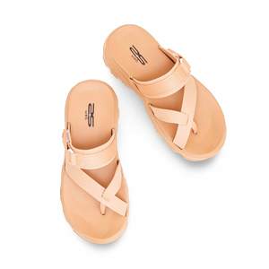 Pantoufles décontractées style basket-ball beige CL9250 - Product Image 1