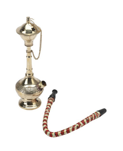 AK Brass Dummy Hukkah Showpiece Decoración de mesa decorativa de metal Decoración de restaurante con adornos de artefactos de dormitorio de color dorado - Product Image 2