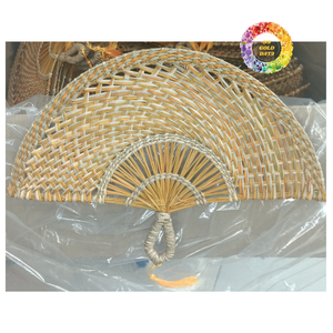 Ventilador de mano de algas marinas hecho a mano, accesorio de refrigeración ecológico, ventilador de hoja de palma natural, suministro de exportación a granel - Product Image 4