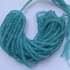 Cuentas Heishi facetadas de piedras preciosas de apatita azul cielo Natural de 6mm y 8mm para hacer joyas, collares, pulseras, mayorista en línea - Product Image 1