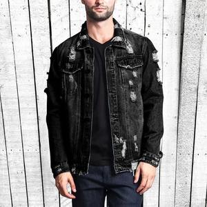Chaquetas vaqueras con estilo transpirable de primera calidad para hombre, chaqueta desgastada de algodón 100% para hombre, Chaquetas vaqueras lavadas con estilo para hombre - Product Image 1