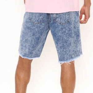 Short ample en denim pour hommes, baggy, dernière mode décontractée du fabricant, vêtements de rue vierges surdimensionnés à motif uni, vente en gros - Product Image 5