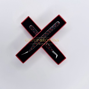 Pinzas de Extensión de Pestañas GETUP BROSONS IMPEX, Diseño Cherry, Acero Inoxidable con Recubrimiento de Papel, Aislamiento para Volumen Ruso, Herramientas de Belleza - Product Image 5